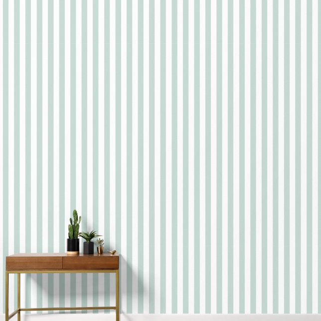 Simple Stripes - Light Teal Wallpaper (Hallway)