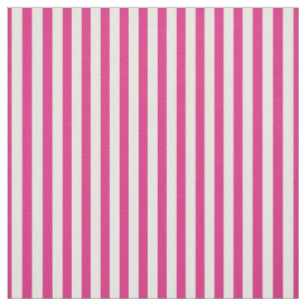 Simple Stripes Pattern Fuchsia/White Trendy Fabric