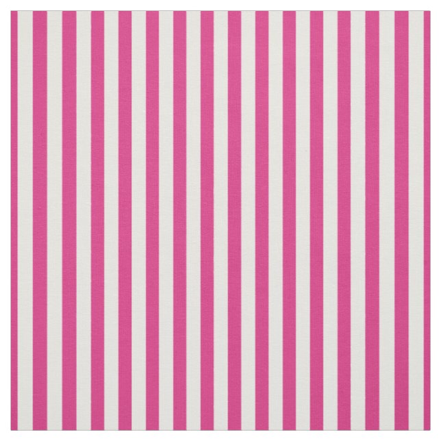 Simple Stripes Pattern  Fuchsia/White Trendy Fabric (Swatch)
