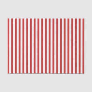 Simple Stripes Pattern Red/White Geometric Tissue Paper
