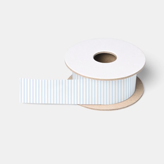 Simple Stripes - Powder Blue Satin Ribbon (Spool)