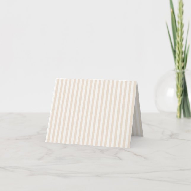 Simple Stripes - Soft Linen Thank You Card (Front)
