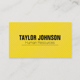Simple   Stripes (Yellow) Business Card