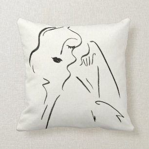 Simple Study - Sketch of a Lady Cushion