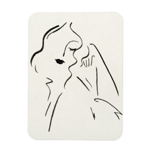 Simple Study - Sketch of a Lady Magnet