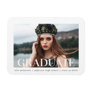 Simple Style   Graduation Photo Magnet