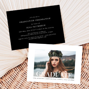 Simple Style Photo Graduation Party Invitation