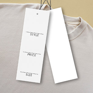 Simple Style Price Size Mini Hang Tags