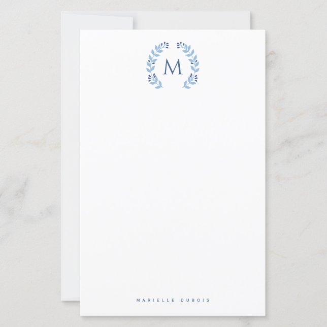 Simple Styled Monogram stationary (Front)