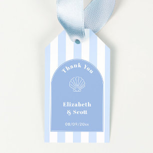 Simple Stylish Arch Coastal Wedding Favour Tags