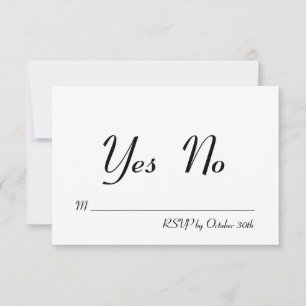 Simple & Stylish Black and White RSVP