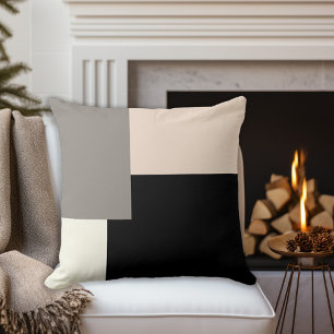 Simple Stylish Colour Block Pattern Cushion