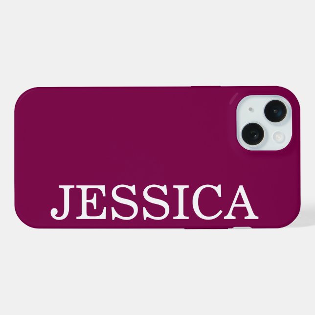 SIMPLE STYLISH CUSTOMIZED NAME MODERN MINIMALSTIC iPhone CASE (Back Horizontal)