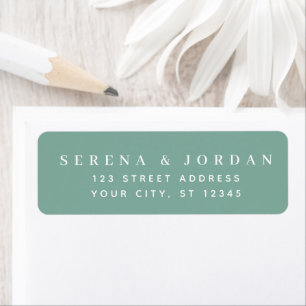 SIMPLE STYLISH CUSTOMIZED WEDDING TEAL ADDRESS