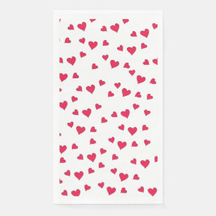 Simple Stylish Cute Whimsical Minimalist Hearts  Napkin