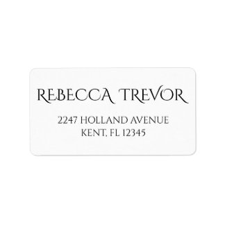 Simple stylish elegant minimalistic address labels