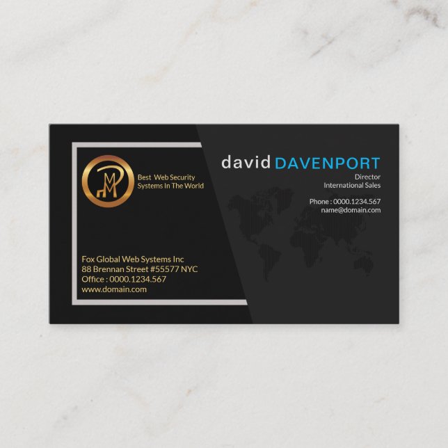 Simple Stylish Exquisite Professional Founder CEO Business Card (Front)