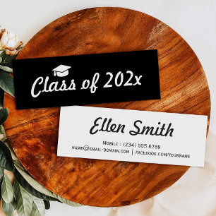 Simple Stylish Graduation Name Card Insert Card