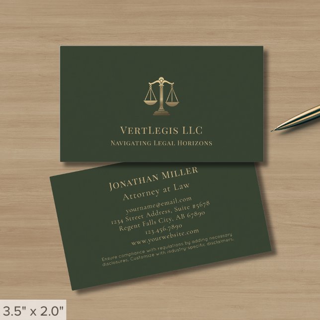 Simple Stylish Law Firm Business Card (Creator Uploaded)
