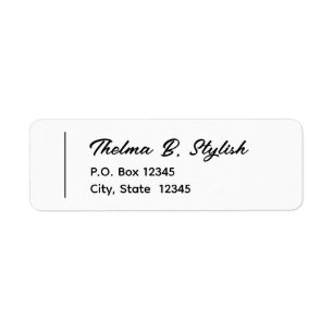 Simple Stylish Left Aligned Return Address Label