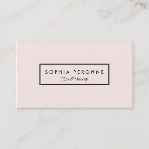 Simple Stylish Light Pink Beauty Salon and Spa Business Card