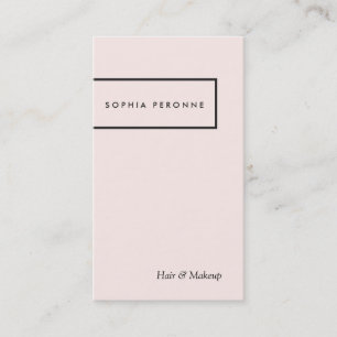 Simple Stylish Light Pink Beauty Salon and Spa Business Card