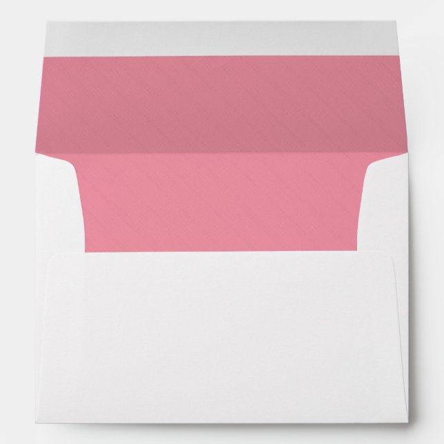 SIMPLE STYLISH MODERN BLUSH PINK RETURN ADDRESS  ENVELOPE (Back (Bottom))