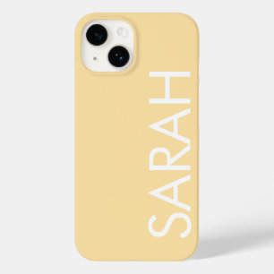 Simple Stylish Modern Classic Name Cream COLOUR Case-Mate iPhone 14 Case