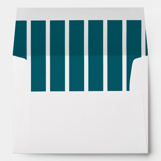 SIMPLE STYLISH MODERN CUSTOM NAME WEDDING WHITE ENVELOPE (Back (Bottom))