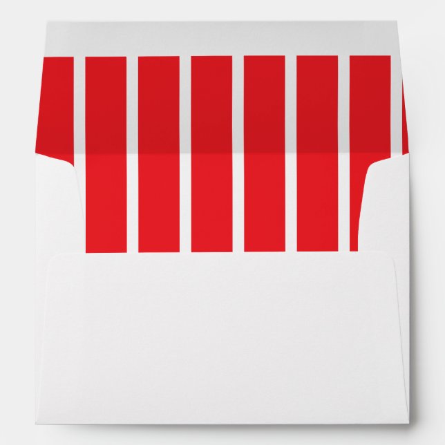 SIMPLE STYLISH MODERN CUSTOM NAME WEDDING WHITE ENVELOPE (Back (Bottom))