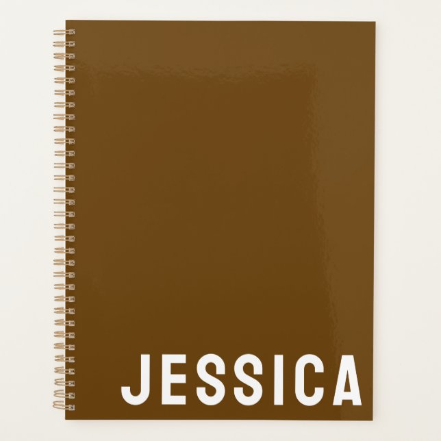 SIMPLE STYLISH MODERN CUSTOMIZED NAME DAILY PLANNER (Front)