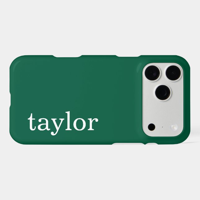 SIMPLE STYLISH MODERN CUSTOMIZED NAME DARK GREEN (Back Horizontal)