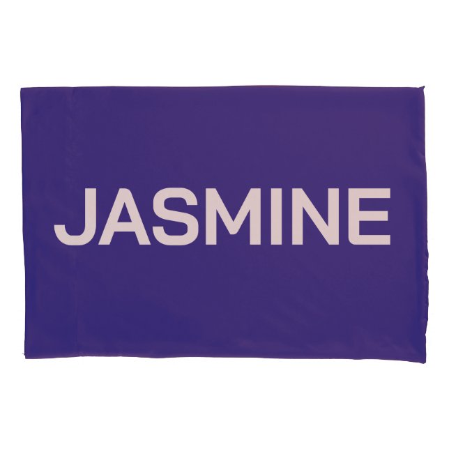 SIMPLE STYLISH MODERN CUSTOMIZED NAME MONOGRAM PILLOWCASE (Front)