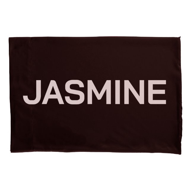 SIMPLE STYLISH MODERN CUSTOMIZED NAME MONOGRAM PILLOWCASE (Front)