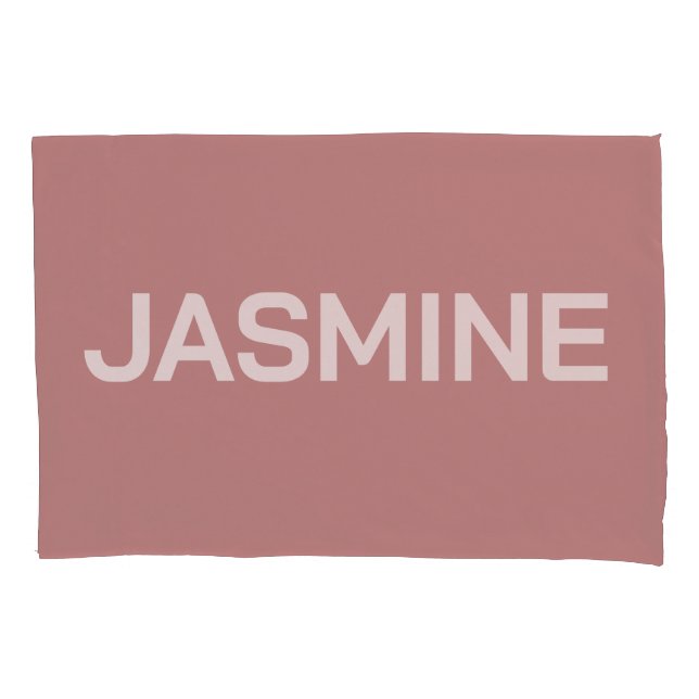 SIMPLE STYLISH MODERN CUSTOMIZED NAME MONOGRAM PILLOWCASE (Front)