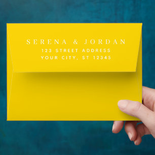 SIMPLE STYLISH MODERN CUSTOMIZED WEDDING YELLOW ENVELOPE