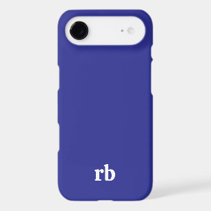 SIMPLE STYLISH MODERN NAME INITIALS DARK BLUE