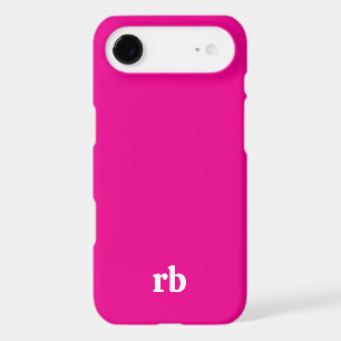 SIMPLE STYLISH MODERN NAME INITIALS HOT PINK