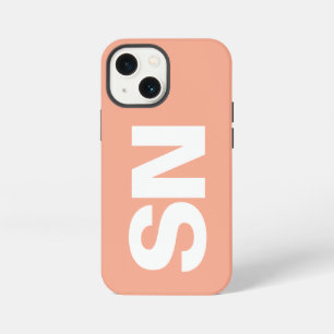 Simple Stylish Modern Name Minimal Peach Colour  iPhone 13 Mini Case