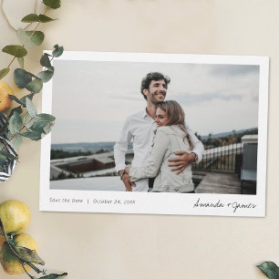 Simple Stylish Modern Photo Wedding Save The Date