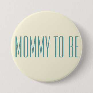 Simple Stylish Mummy To Be Blue Font For Baby Boy 7.5 Cm Round Badge