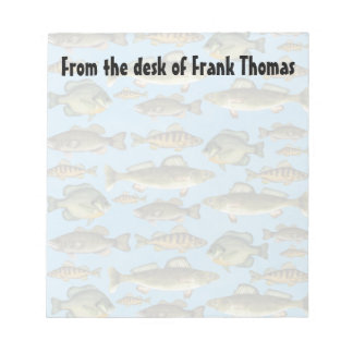 Simple Stylish Nature Fisherman Angler Fish Notepad