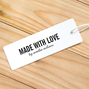 Simple Stylish Personalise Bold Made with Love Self-inking Stamp