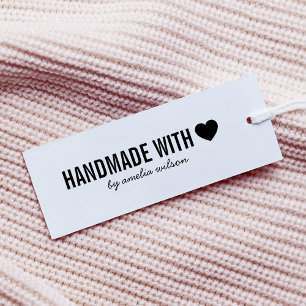Simple Stylish Personalise Handmade with Love Self-inking Stamp