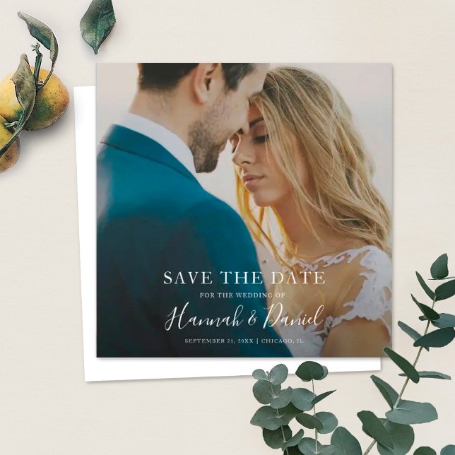 Simple Stylish Photo Save the Date Wedding Invite (Creator Uploaded)