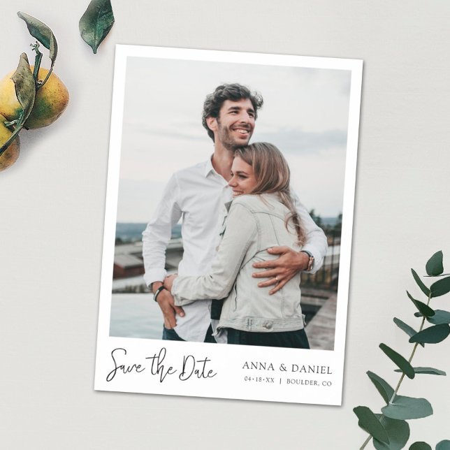 Simple Stylish Photo Wedding Save the Date Magnet (Creator Uploaded)