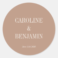 Simple Stylish Typography Elegant Cocoa Wedding