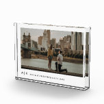 Simple Stylish Wedding Memory Keepsake Photo Block<br><div class="desc">Customise with your own wedding photos and wedding date. © Gorjo Designs. Made for you via the Zazzle platform. // Looking for matching items? Other stationery from the set available in the ‘collections’ section of my store. // Note: photo used is a placeholder image only. You will need to replace...</div>