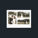 Simple Stylish Wedding Memory Keepsake Photo Canvas Print<br><div class="desc">Customise with your own wedding photos and wedding date. © Gorjo Designs. Made for you via the Zazzle platform. // Note: photos used are placeholder images only. You will need to replace with your own photos before ordering/printing. If you need help with this please contact me. // Looking for matching...</div>