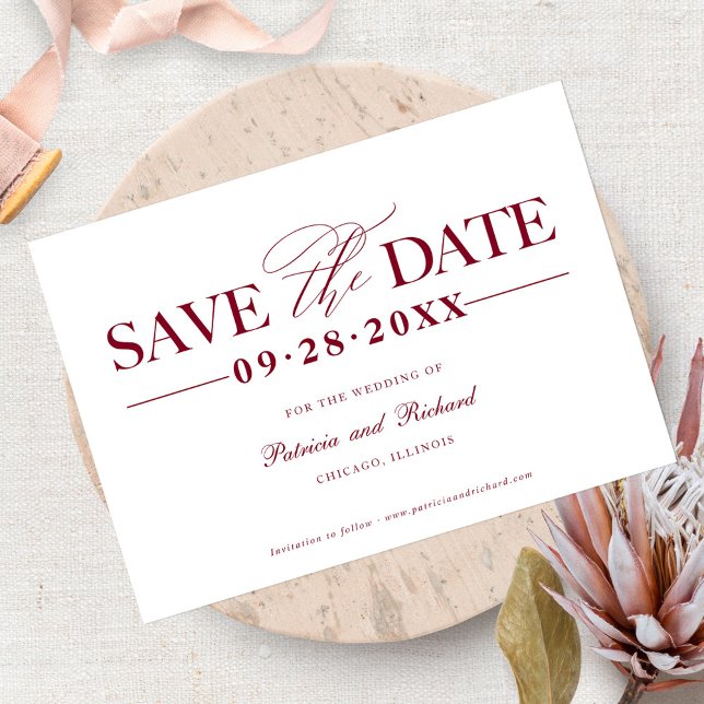 Simple Stylish Wedding Save The  Date Non Photo Invitation (Creator Uploaded)